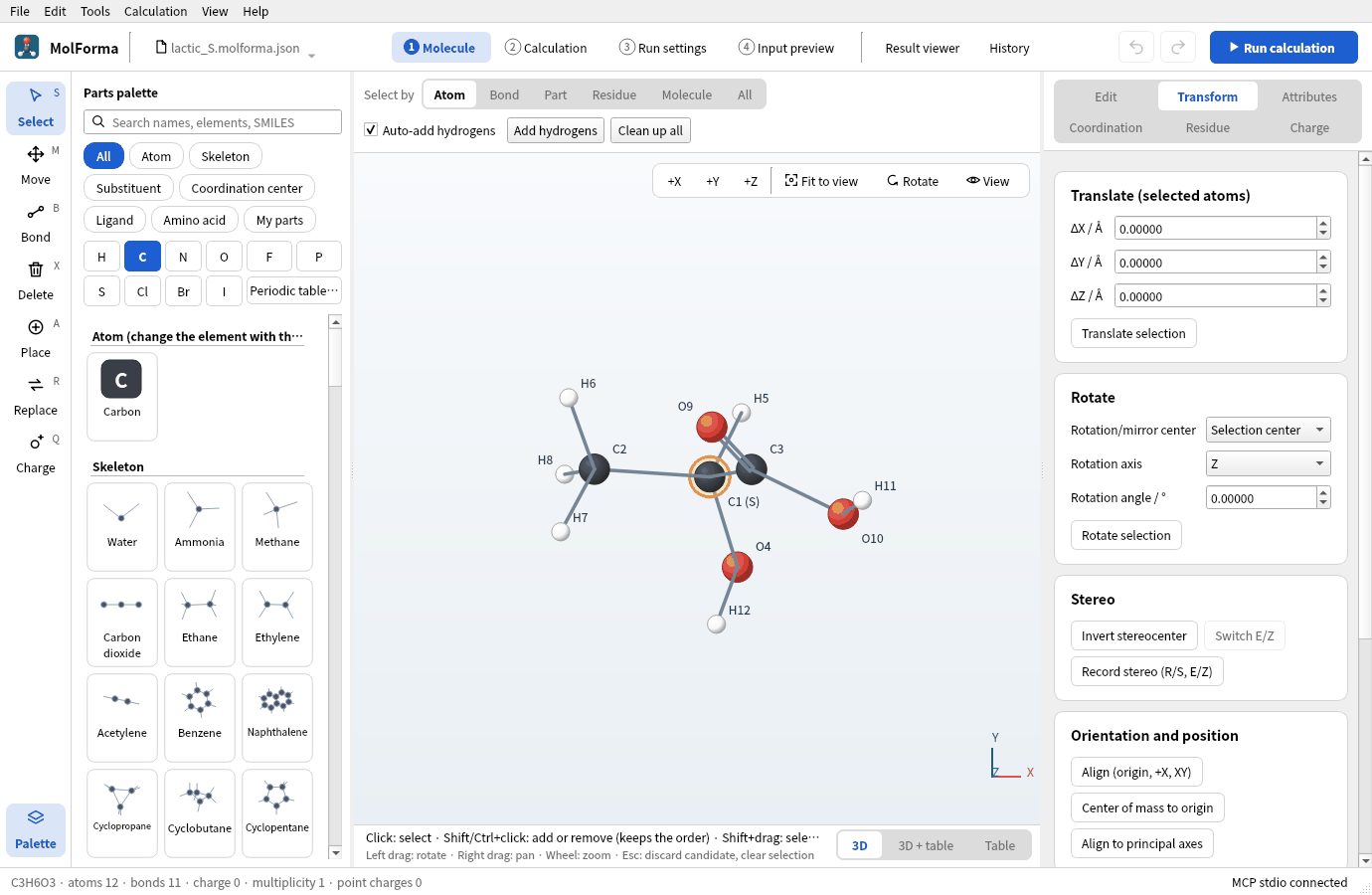 Lactic acid with R/S on its stereocenter and 2-butene with E/Z