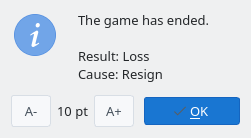 Game over message