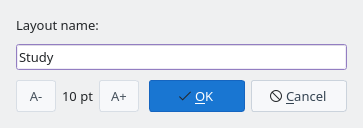 Save Dock Layout dialog