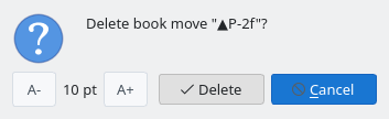 Delete confirmation