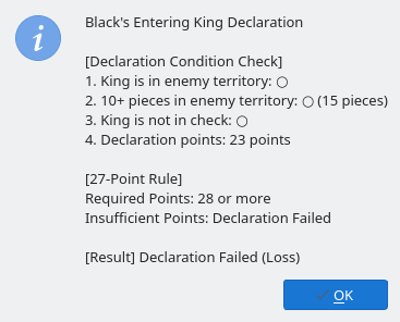 Entering King Declaration Result: declaration failed