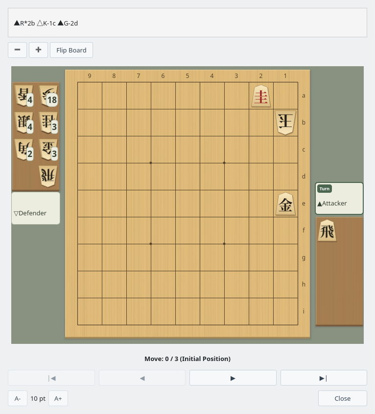 Inspecting a generated puzzle in the principal variation window