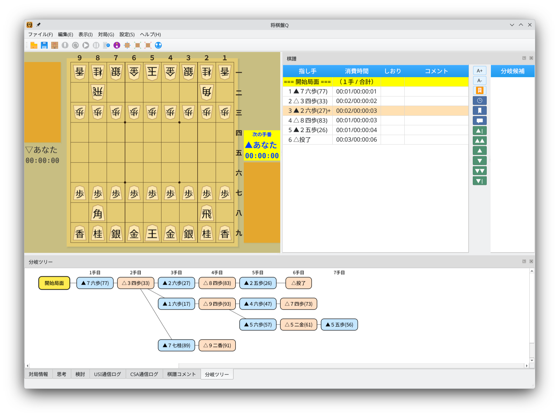分岐棋譜の全体表示