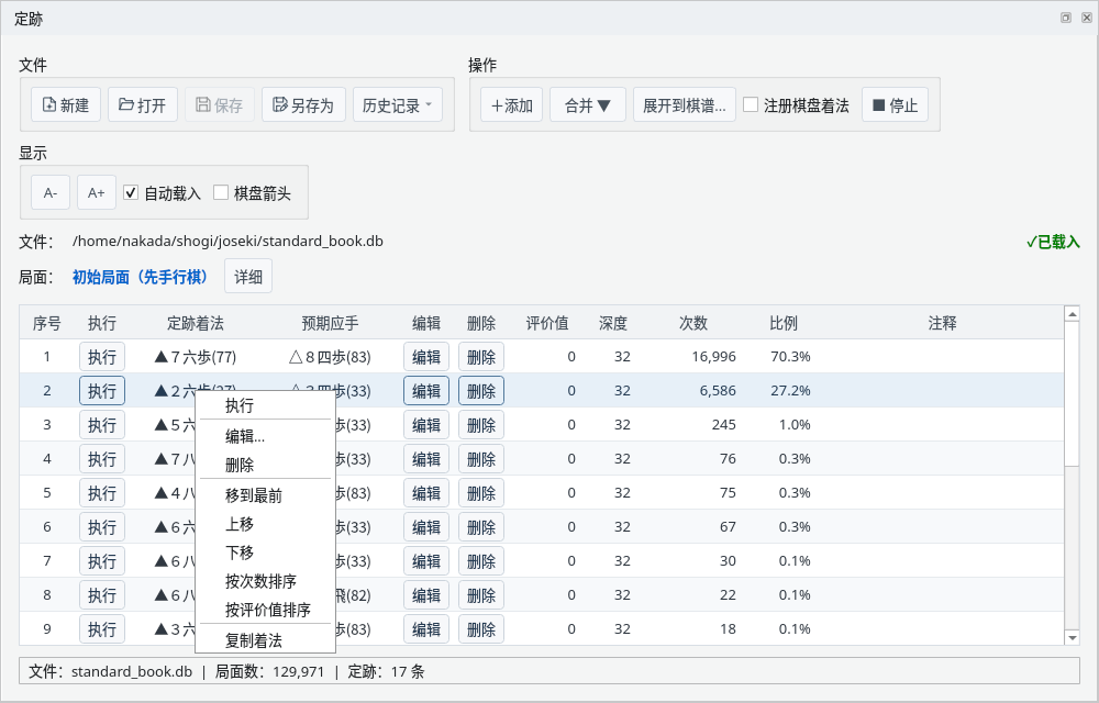 表格的右键菜单