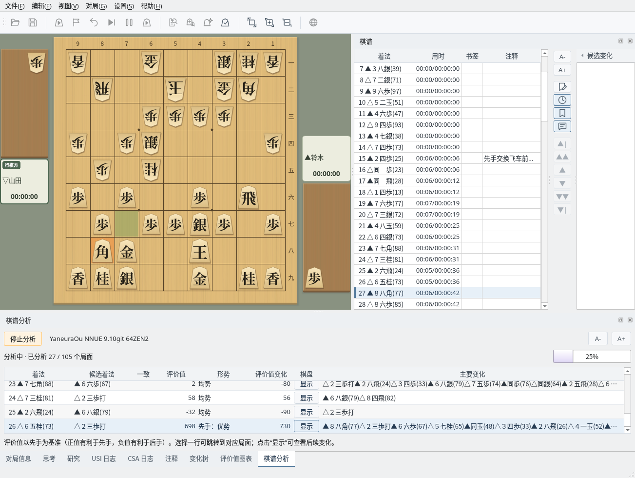 棋谱分析中的画面