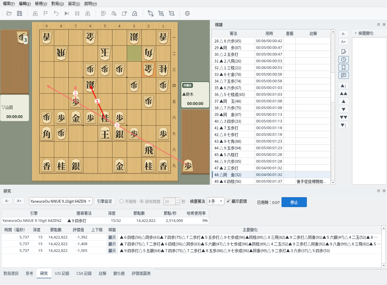 選擇其他著法進行研究